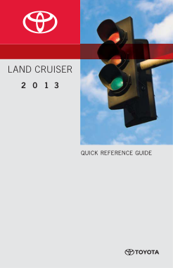 2013 Toyota Land Cruiser Quick Reference Guide